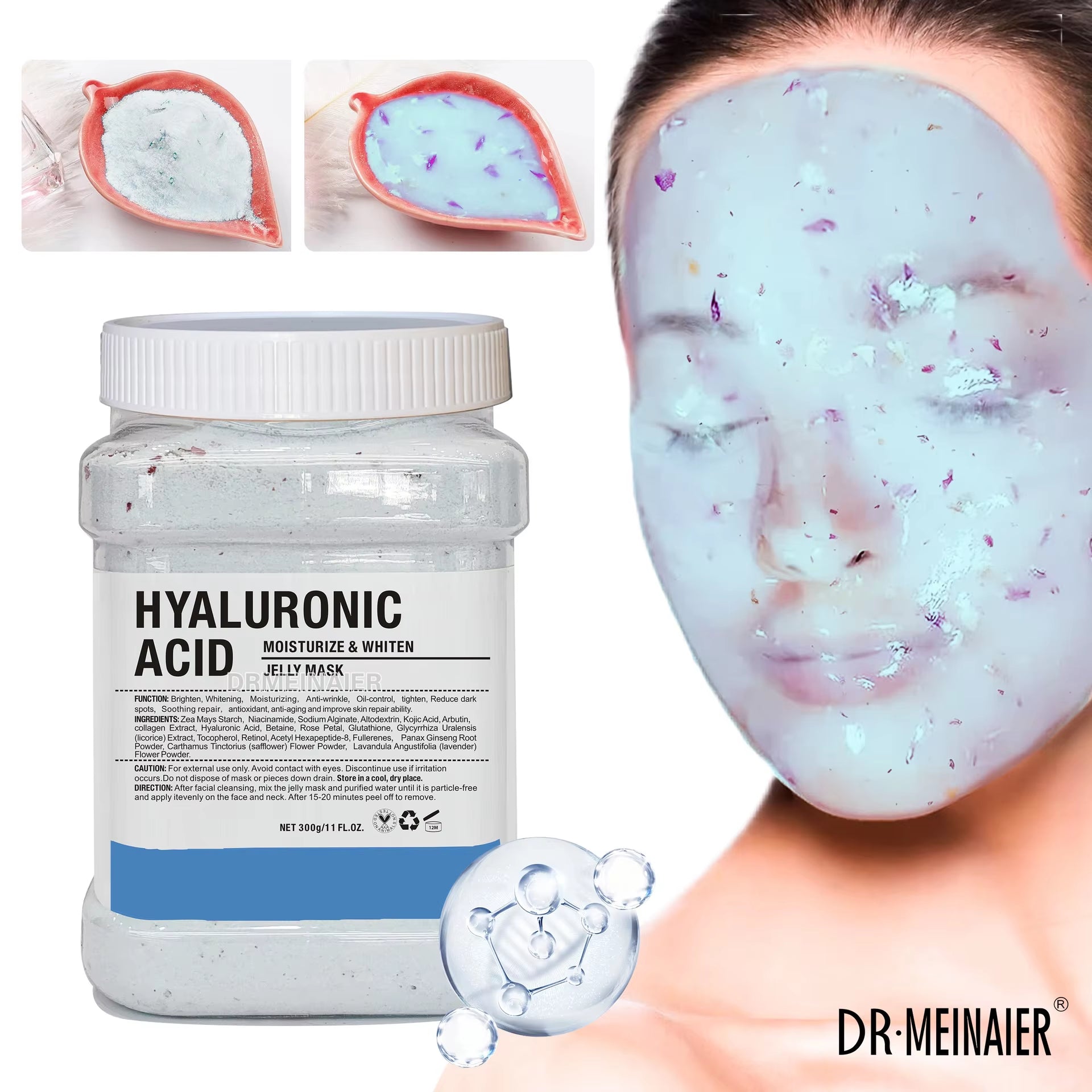 650G Nicotinamide Jelly Mask Powder Diy Hydrojelly Care to Increase Skin Elasticity and Soften the Face Skin Peels Facial Mask