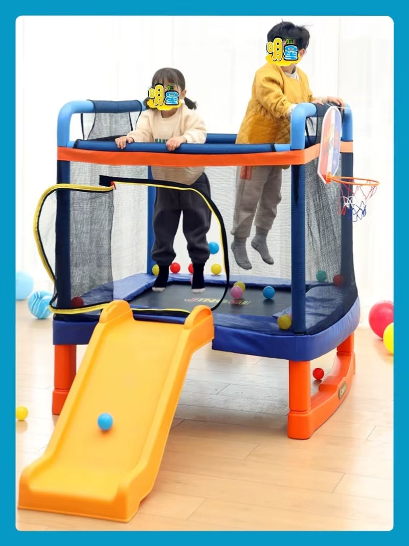 The Product Can Be Customized. Baby Slide Bounce Bed Children'S Home Indoor Baby Fence Bounce Bed Family