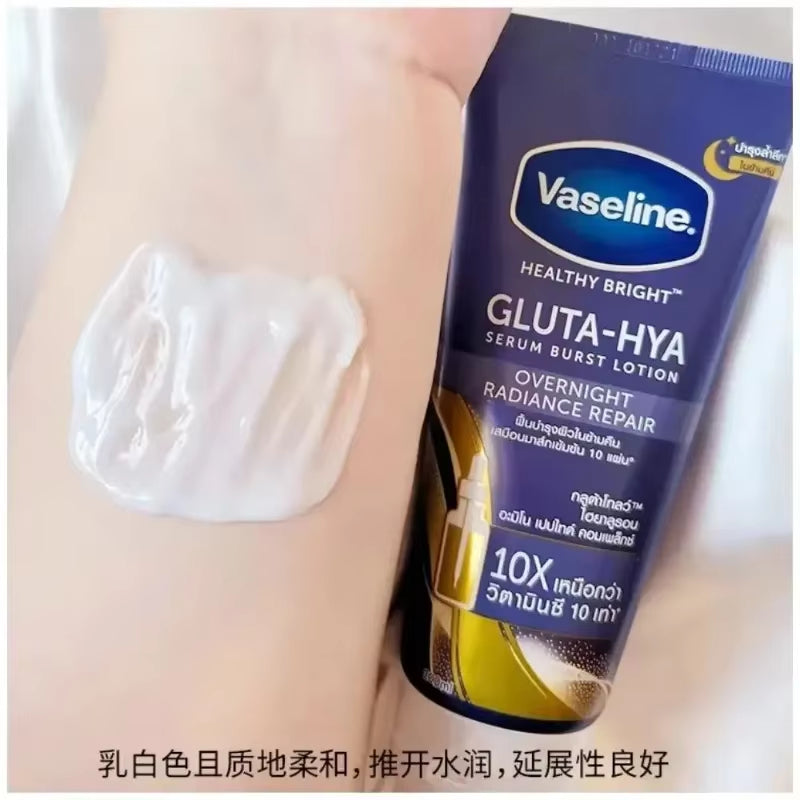 Vaseline Night Whitening plus Body Lotion 300Ml Body Cream Rose Nicotinamide Moisturizing Whiten Radiance Repair Body Skin Care