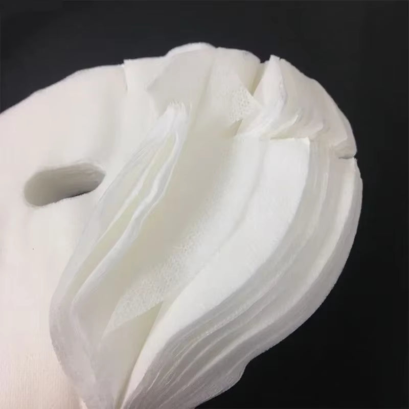 50Pcs Disposable Face Mask Paper Disposable Tissue Cosmetic Cotton Face Mask Sheets Face Care Paper Towel