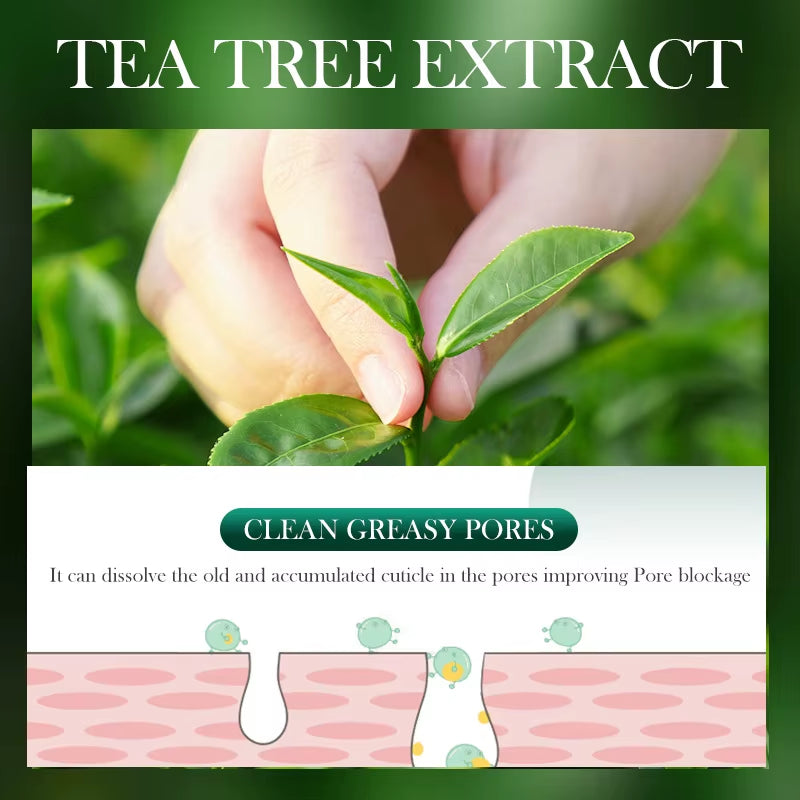 Tea Tree Acne Oil Control Face Serum Shrink Pores Acne Treatment Moisturizing Smooth Firming Skin Beauty Skin Care