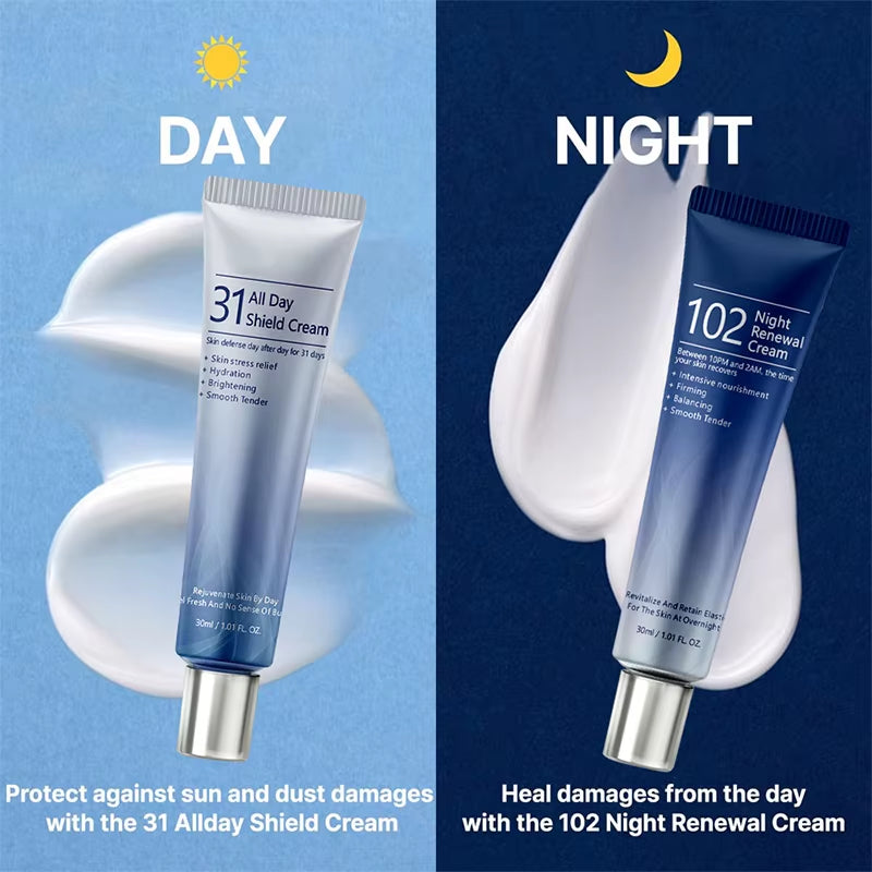 All-Day & Night 2-Pack Cream Moisturizing Facial Hydration First Aid Soothing Skin All Day Facial Care