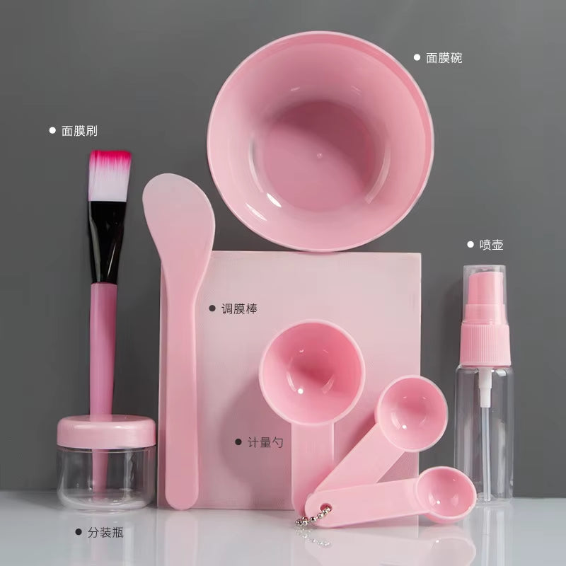 9Pcs /Set DIY Face Mask Mixing Bowl Set Beauty Tool Adjusting Bowl Mixing Stick Spoon Facial Skin Care Beauty Cosmetic Supplies