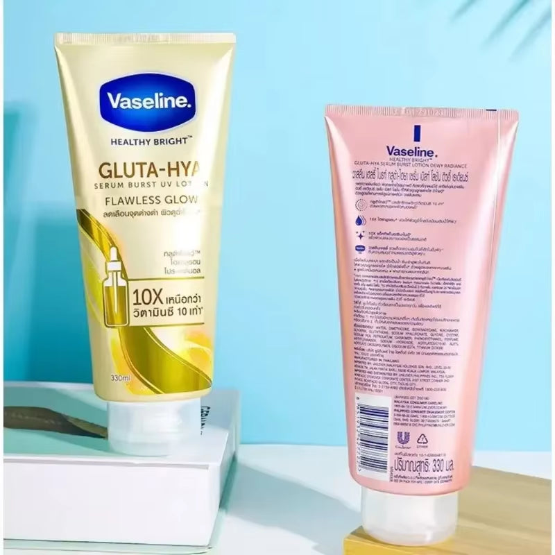 Vaseline Night Whitening plus Body Lotion 300Ml Body Cream Rose Nicotinamide Moisturizing Whiten Radiance Repair Body Skin Care