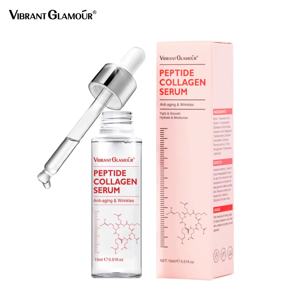 10PCS Peptide Collagen Face Serum Anti-Aging Moisturizing Remove Wrinkle Fine Lines Whitening Firming Skin Care