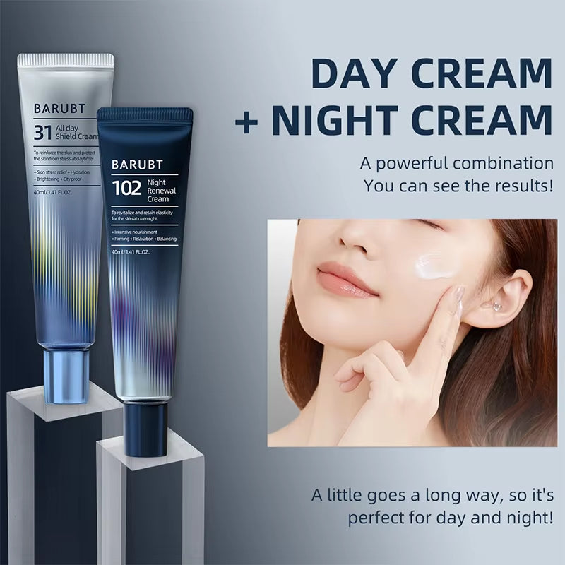 All-Day & Night 2-Pack Cream Moisturizing Facial Hydration First Aid Soothing Skin All Day Facial Care