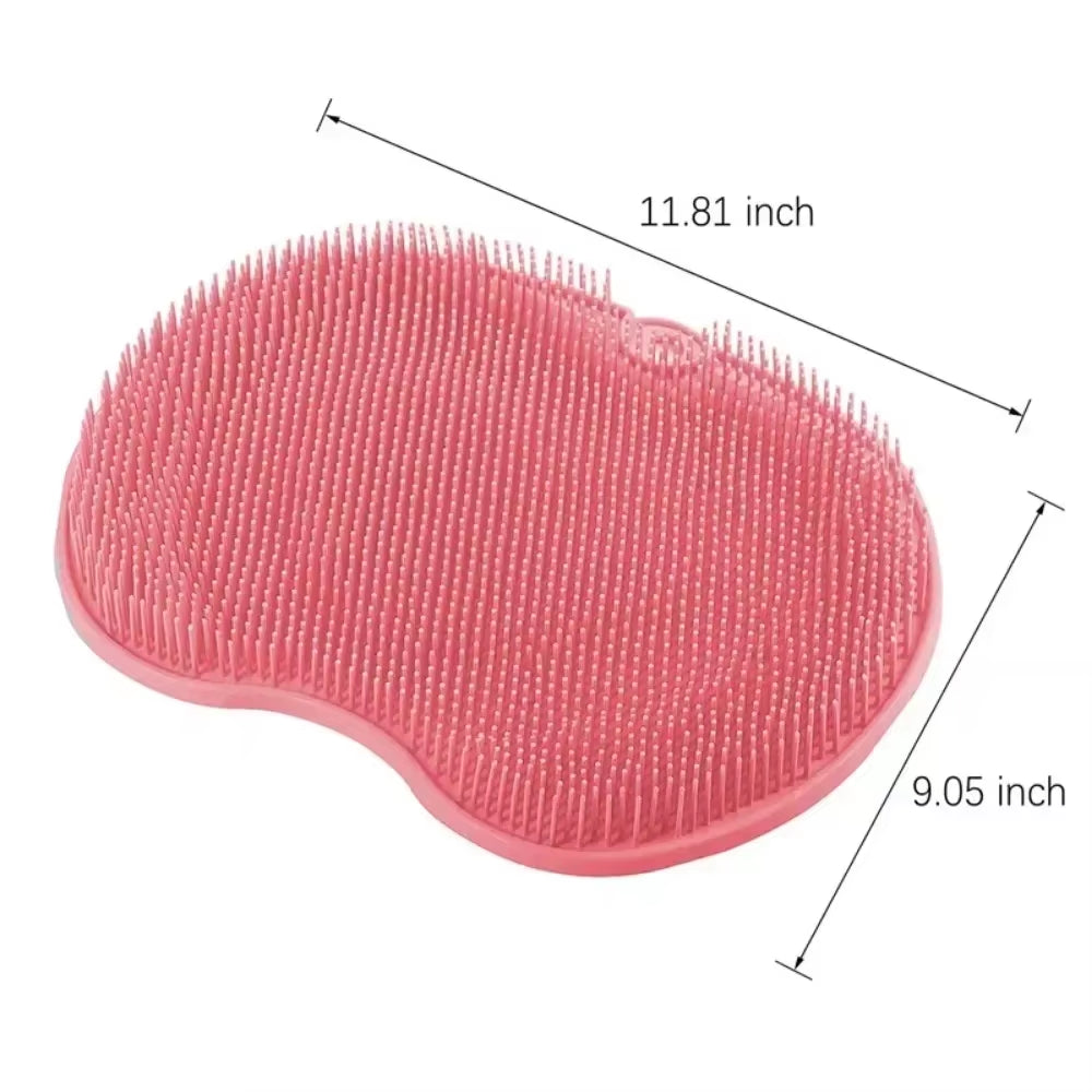 2025 Exfoliating Shower Massage Scraper Bathroom Non-Slip Bath Mat Back Massage Brush Silicone Foot Wash Cleaning Bathing Tool