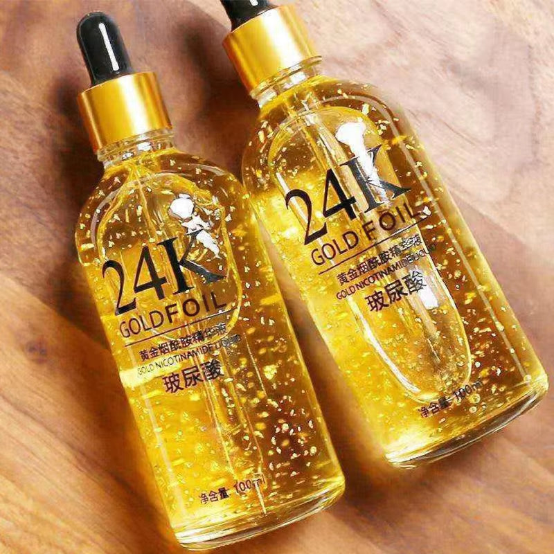 100Ml 24K Gold Hyaluronic Acid Nicotinamide Face Serum anti Aging Facial Lifting Collagen Essence Skin Care Whitening Serum